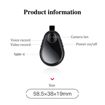 1080P Mini Hidden Action Camera - Wide Angle Portable Necklace Audio & Video Recorder with 8–128GB Support