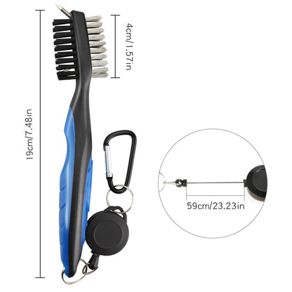 Golf Club Brush – 2-Sided Groove Cleaner Kit for Putter, Wedge & Ball, Golf Accessories