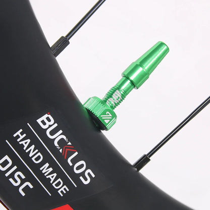 BUCKLOS Tubeless Presta Valves 40–100mm — Aluminum Alloy Bike Valve Stem for Road & MTB