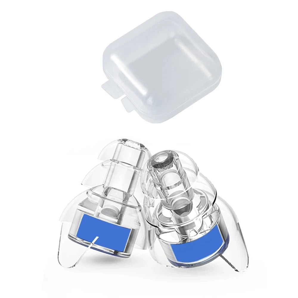 HUAK Silicone High-Fidelity Earplugs with Storage Box — Noise Protection for Concerts, Musicians, Motorcycles & Sensitive Ears