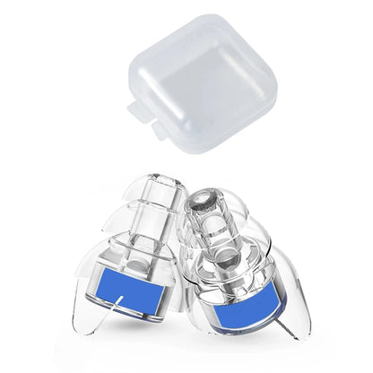High-Fidelity Silicone Earplugs with Storage Case - Reusable Noise-Reducing Ear Plugs for Concerts, Musicians, Motorcycles, and Sound Sensitivity