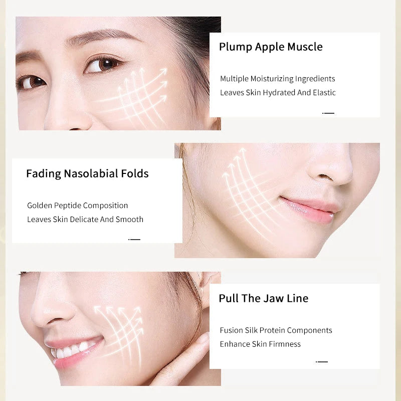 Soluble Gold Silk Face Lifting Threads Serum – Collagen Peptide Protein Essence for Anti-Aging & Firming Skin