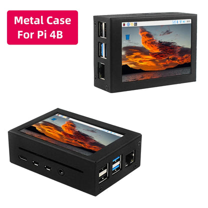 Raspberry Pi 3.5" Touch Screen LCD Display - 480×320 TFT with Optional Case & Cooling Fan for Pi 4B/3B+/3B