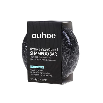 Bamboo Charcoal Shampoo Bar — Deep Cleansing, Nourishing Soap for Thick, Dark Hair & Dry Scalp Care