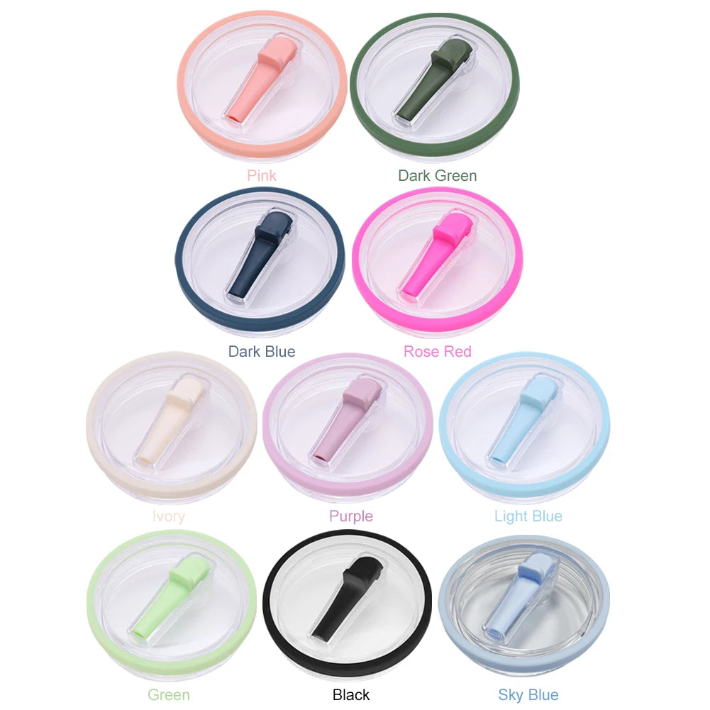 40oz Tumbler Flip Straw Lid – Spill-Proof, Reusable Replacement Cover for Stanley Cups