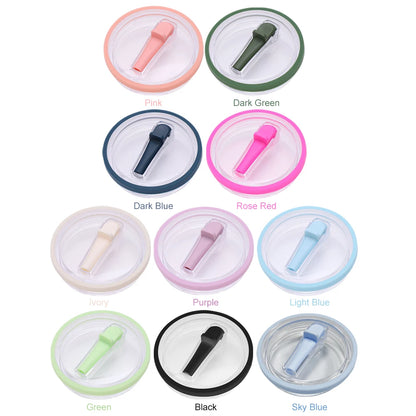 40oz Tumbler Flip Straw Lid – Spill-Proof, Reusable Replacement Cover for Stanley Cups