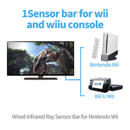 Wired IR Sensor Bar for Nintendo Wii – Motion Receiver with Extension Cord