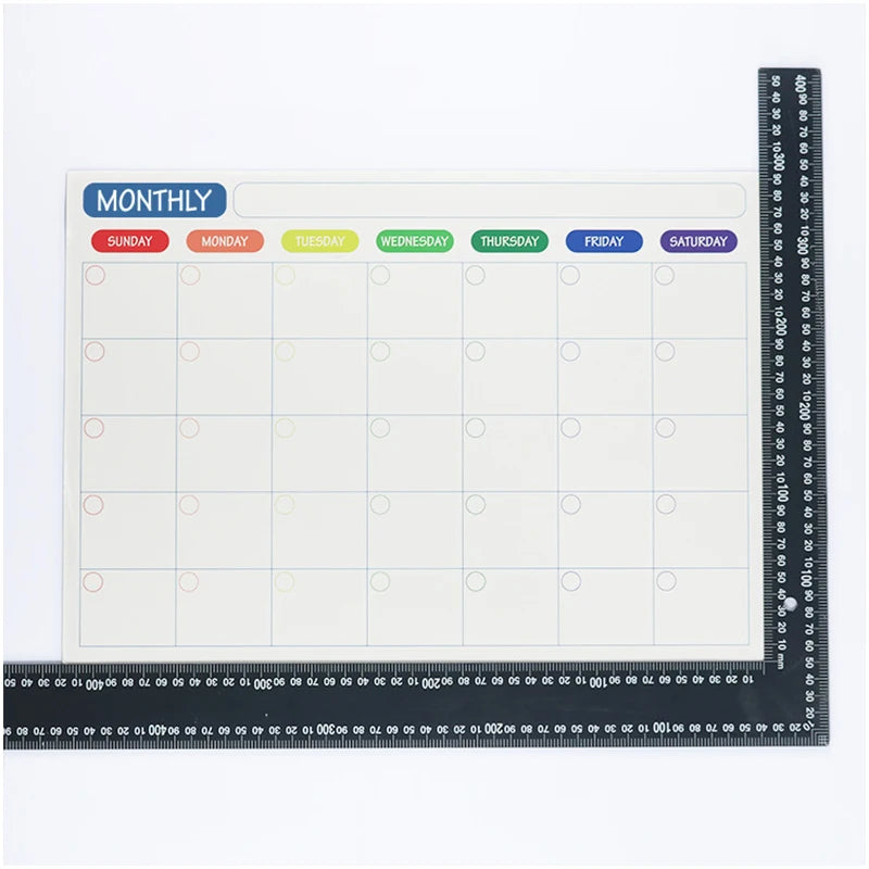 Magnetic Monthly & Weekly Planner — Dry Erase Whiteboard for Fridge, Blackboard, Message Board & Menu Organizer