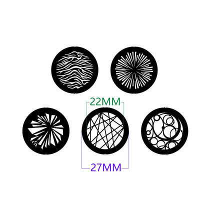 27mm Gobo Pattern Light - 22mm Creative Small Projection Auxiliary Scene Lighting Accessory