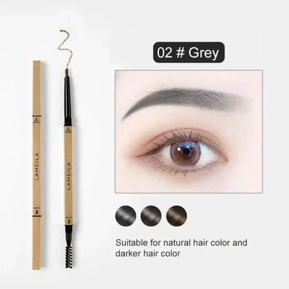 5-Color Dual-Head Eyebrow Pencil with Brush – Waterproof, Sweatproof Eyebrow Gel & Tattoo Pencil for Long-Lasting Natural Makeup