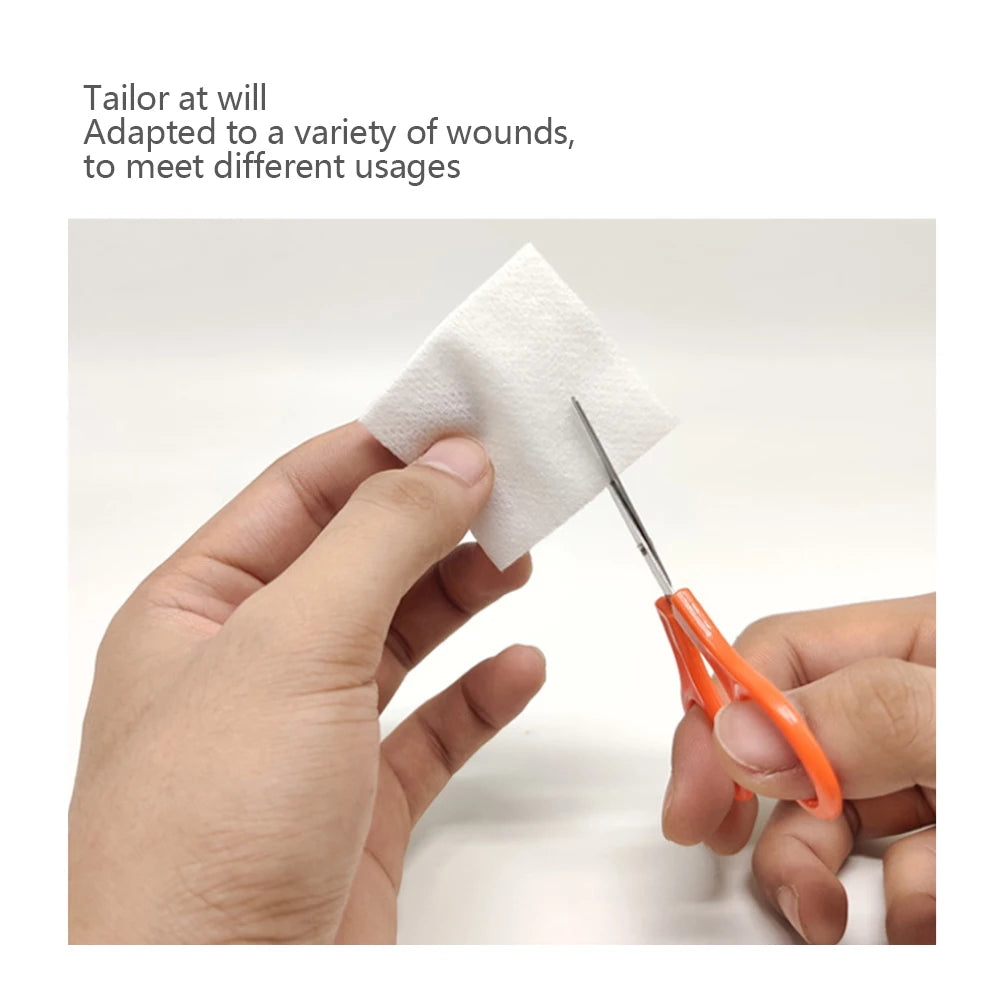 50/100PCS Sterile Non-Woven Gauze Pads - Waterproof Cotton Wound Care & First Aid Dressing Supplies