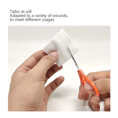 50/100PCS Sterile Non-Woven Gauze Pads - Waterproof Cotton Wound Care & First Aid Dressing Supplies