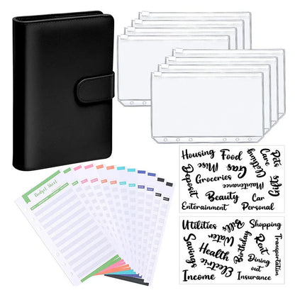 A6 Budget Binder Planner: 6-Hole Notebook Wallet with 8 Zipper Envelopes - Save Money Organizer & Cash System