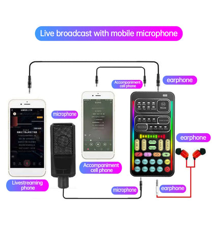 New i9 Portable Handheld Voice Changer – Mini Sound Card with 8 Multi-Functional Sound Effects