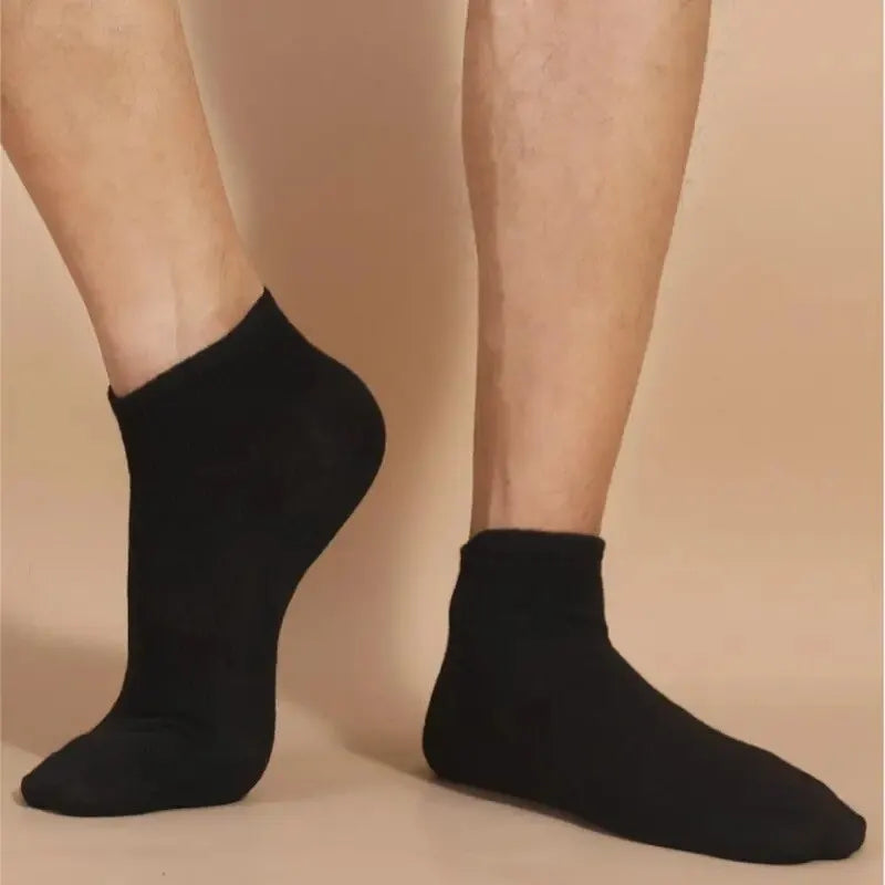 10 Pairs of Breathable Boat Socks - Unisex Casual Plain Color Low-Cut Ankle Socks for Comfortable, Sweat-Absorbing Wear