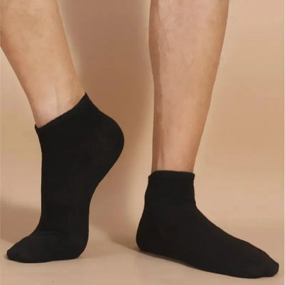 10 Pairs of Breathable Boat Socks - Unisex Casual Plain Color Low-Cut Ankle Socks for Comfortable, Sweat-Absorbing Wear