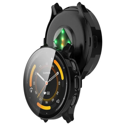Tempered Glass Case for Garmin Venu 3/3S – Smartwatch Protective Cover with Screen Protector Bumper Shell