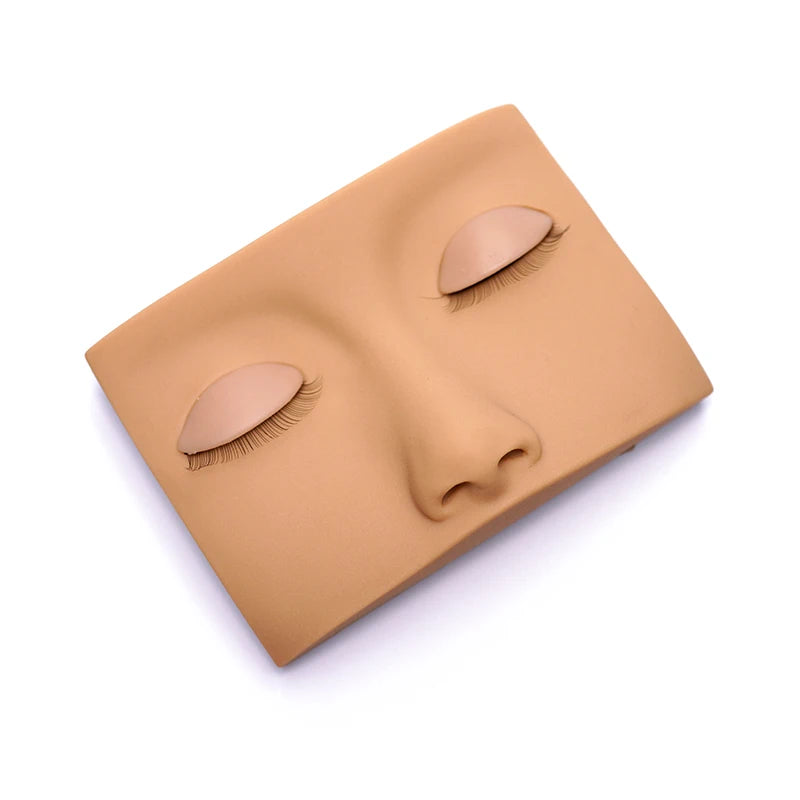 Eyelash Extension Mannequin Head – Practice Makeup Tool with Removable Replacement Eyelids for Training