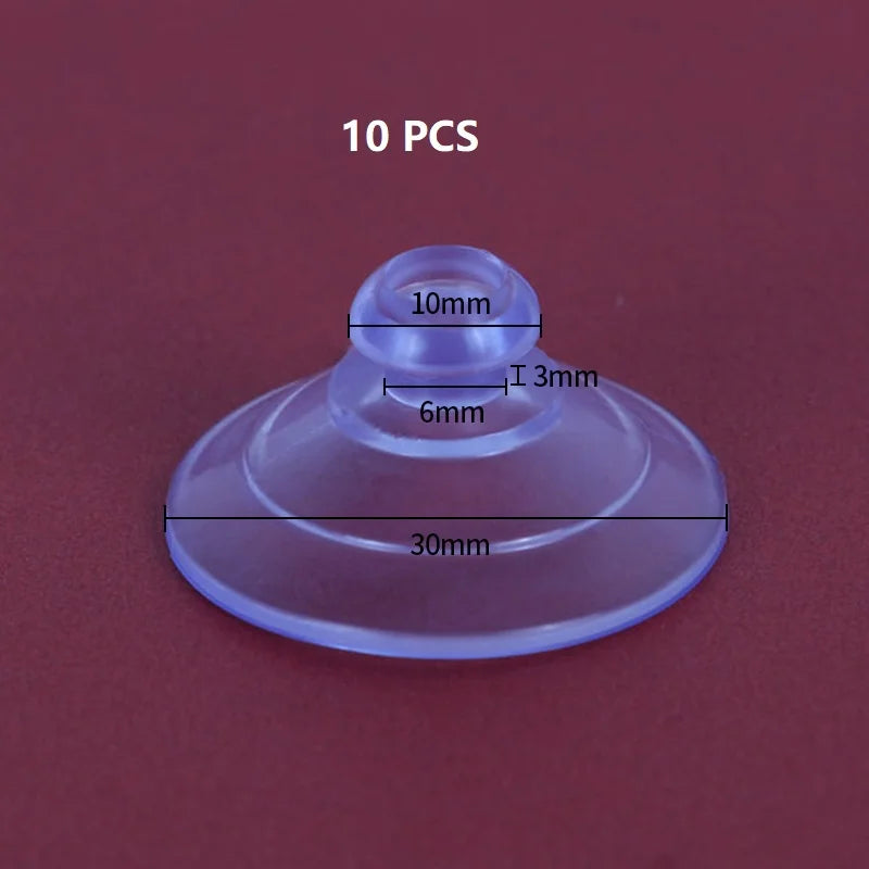 30/45/60mm Strong PVC Vacuum Suction Cups — Thickened Sucker Pads for Car, Glass & Bathroom Use