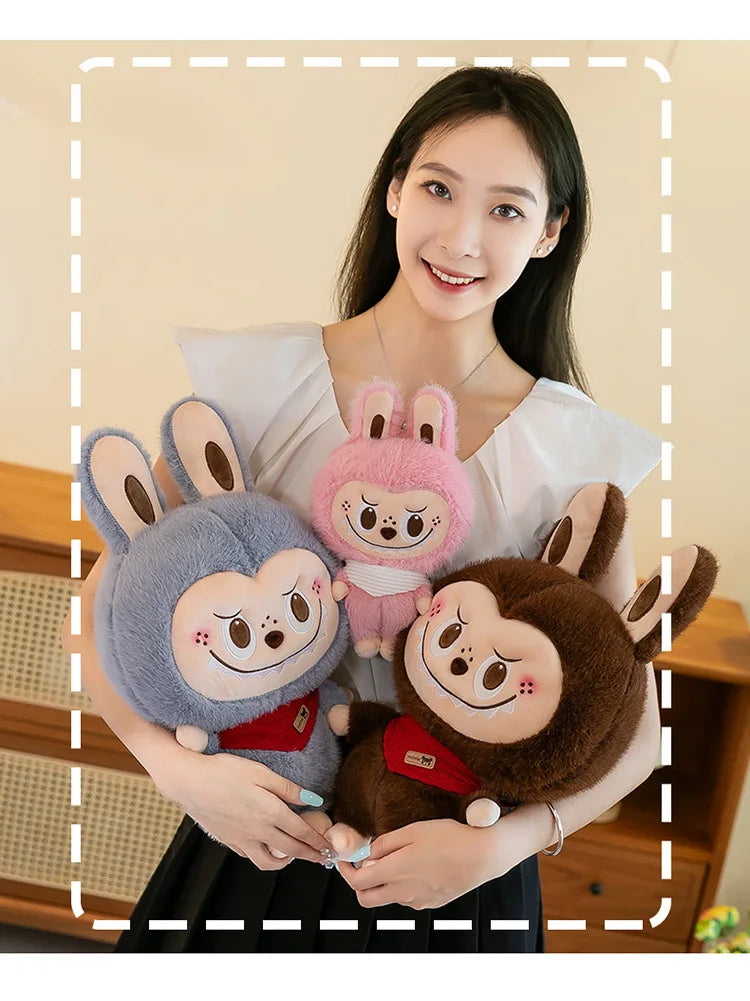 Rabbit Labubu Plush Toy — Cute Cartoon Soft Doll Pillow for Kids Gifts
