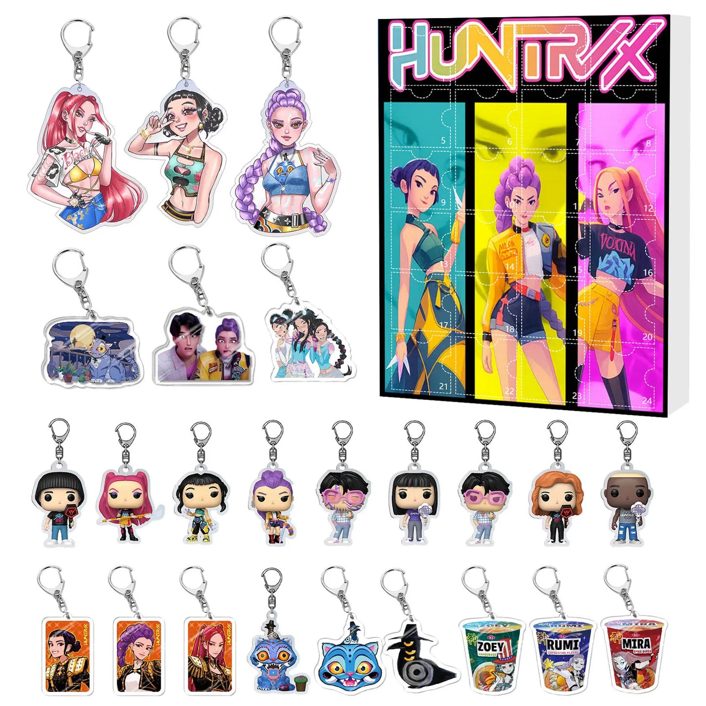 New Kpop Demon Hunters 24-Day Advent Calendar — Rumi, Mira, Zoey & Tiger Christmas Countdown Gift