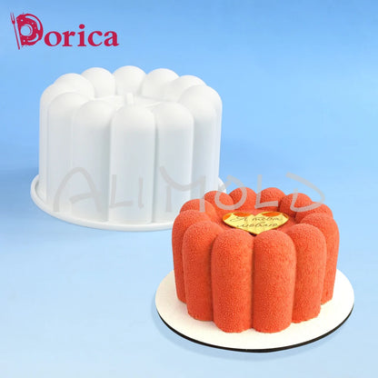 Dorica Silicone Baking Mold — Round, Heart, Star & Square Bento Cake, Chocolate, Mousse, Soap & Candle Moulds for Kitchen Bakeware