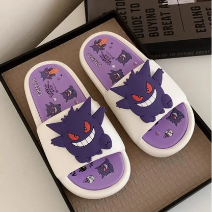 Pokemon Gengar Anime Slippers — Trendy Anti-Slip EVA Slippers for Men & Women, Cool Couple Gift