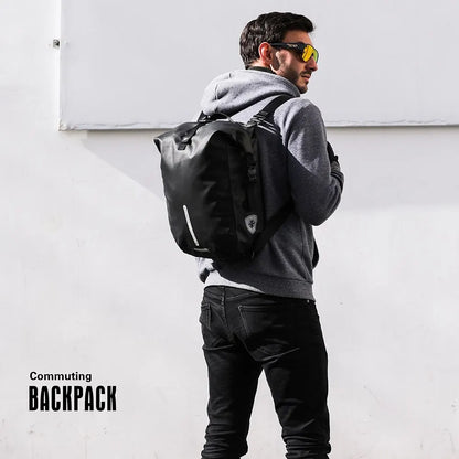 Rhinowalk 20L Bike Pannier Bag — Waterproof Rear Rack Bicycle Shoulder Backpack, Travel & Cycling Accessories