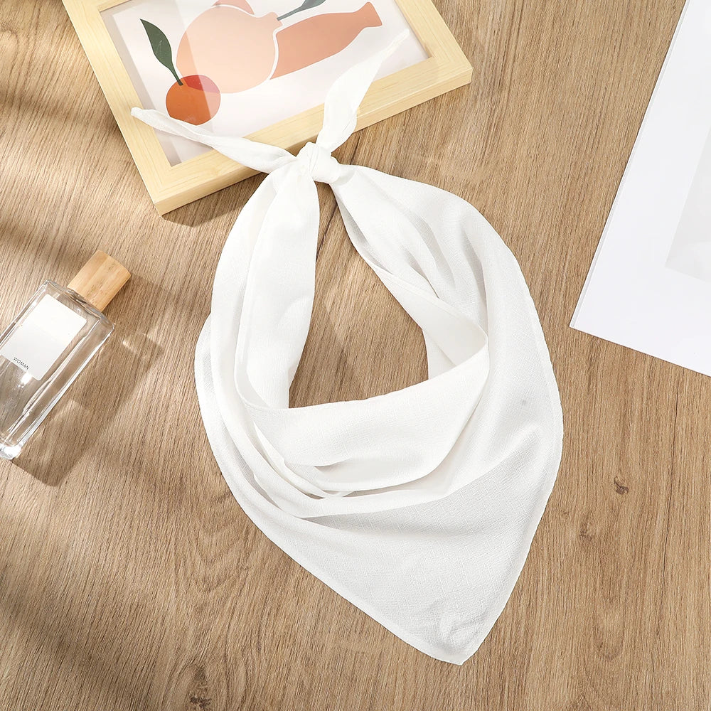 Haimeikang Solid Color Turban Hairbands – Elegant Black & White Headbands, Fashion Bandana Hair Accessories for Women & Girls