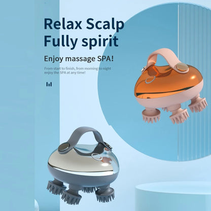 Electric Rechargeable Scalp Massager – Handheld Waterproof Head Scratcher for Stress Relief & Hair Care