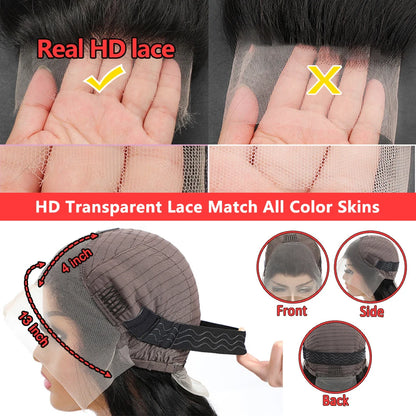 Deep Wave 99J Burgundy Lace Front Wig – 13x6 Lace Frontal Human Hair Wig, 13x4 Transparent Brazilian Colored Water Wave Wig