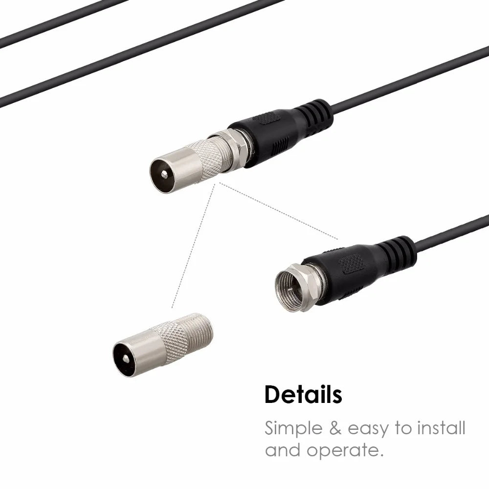 HD Digital TV Antenna - 200 Miles Amplified Indoor/Outdoor VHF UHF Aerial with Signal Booster