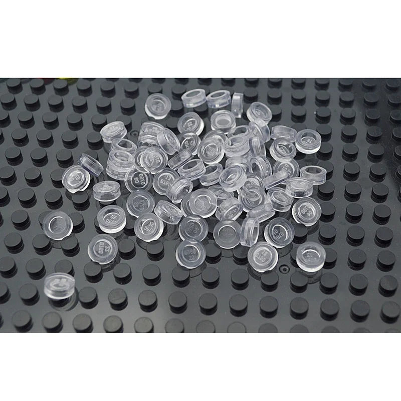450PCS Round 1x1 Flat Stud Building Block Accessories – Colorful MOC-Compatible Creative Toy Parts Set for DIY Construction