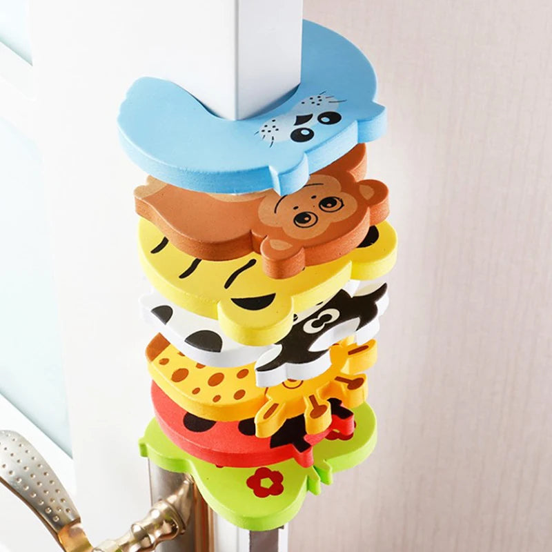 5PCS Safety Foam Door Stopper Locks - Child Protection C Shape Door Clip Finger Guard
