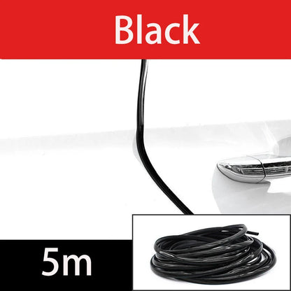 Chrome Car Door Edge Protector Strip - Rubber Soundproof Seal Trim for Noise Reduction, Scratch Protection & Auto Door Insulation
