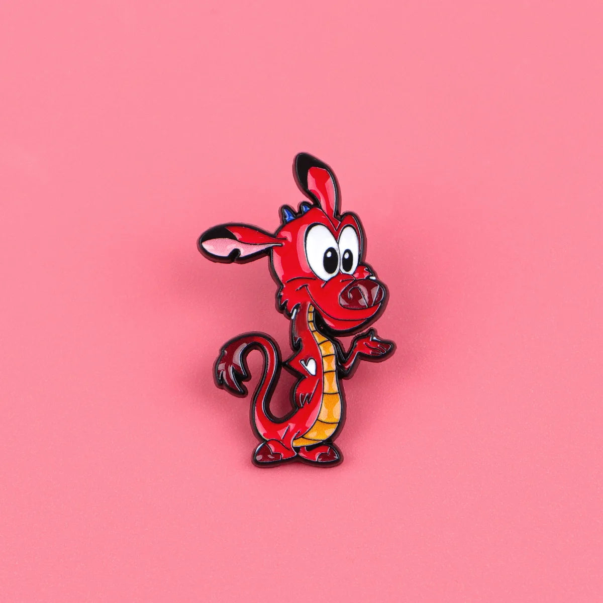 Red Dragon Enamel Pin - Cartoon Brooch Lapel Badge for Coats, Bags & Gifts