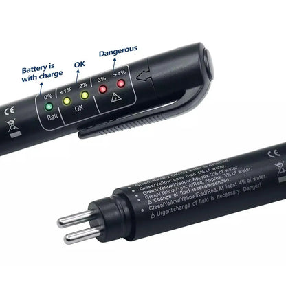 Effortless Brake Maintenance: Universal Brake Fluid Tester - Accurate Oil Quality Diagnostic Tool with LED Indicator, Liquid Testing Pen for Automotive Brake Oil