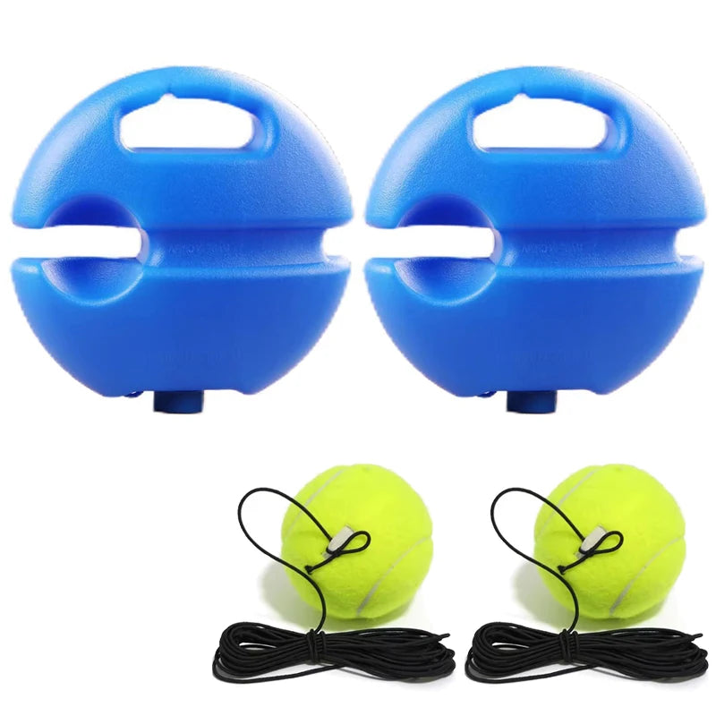 Heavy Duty Tennis Trainer Rebounder Base – Elastic Rope Ball Practice Self-Training Tennis Practice Aid with Durable Sparring System