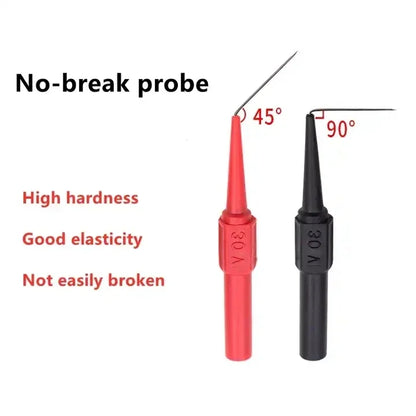 10Pcs 30V Multimeter Test Lead Kit - Automotive Diagnostic Probe Extension with 0.7MM Piercing Needle Tips