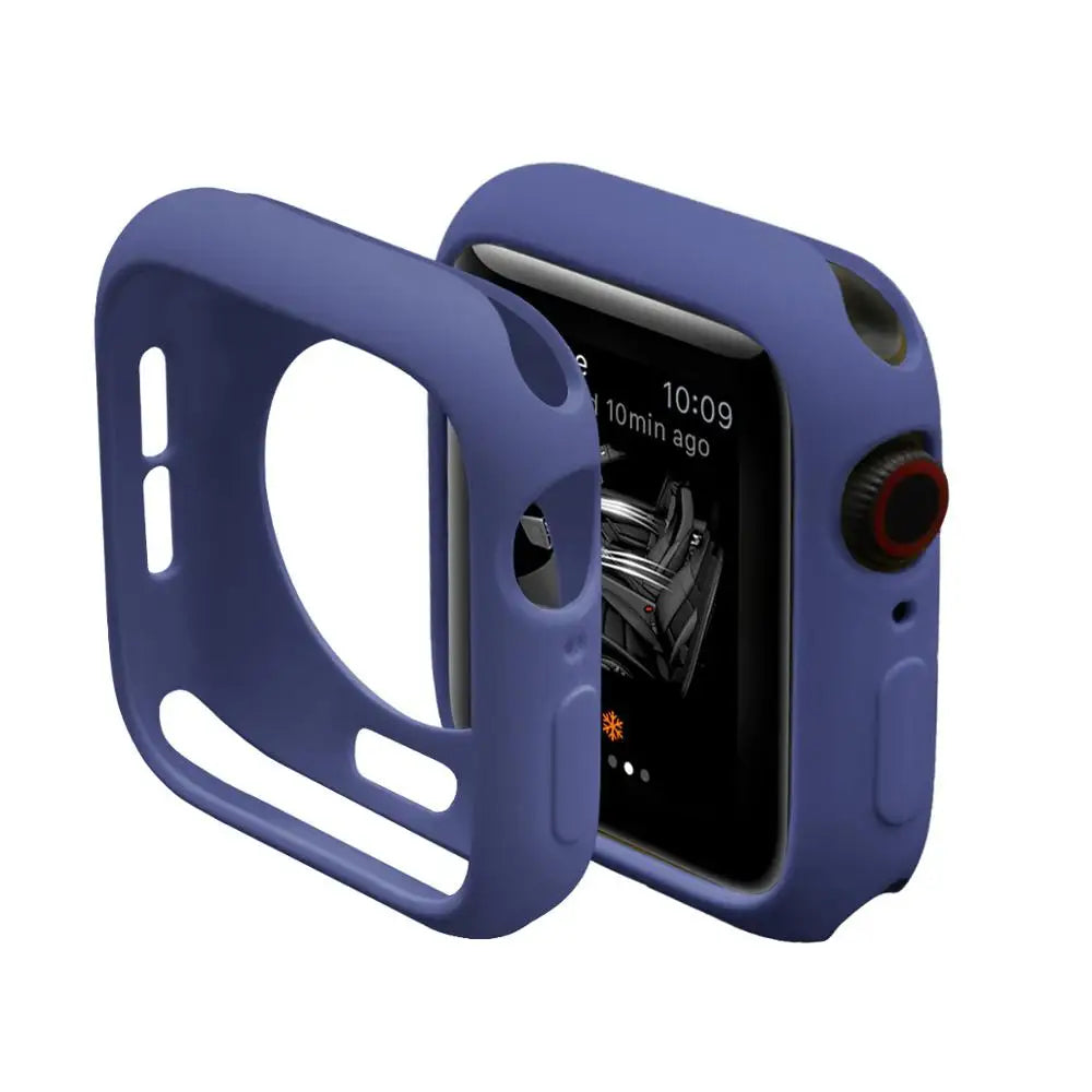 Apple Watch Silicone Case Cover - Soft Bumper Protective Accessory for Ultra 49mm Series 9 8 7 SE 6 5 45mm 41mm 44mm 40mm