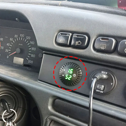 Universal 12V/24V Car Dashboard Digital LED Clock – Touch Screen Electronic Display Watch for Auto Interior Decoration & Accessories