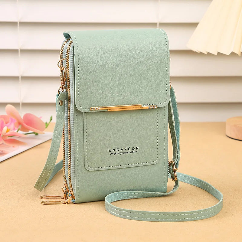 Crazy Bag Women's Fashion Touch Screen Lock Cell Phone Bag – Mobile Phone & Card Holder Crossbody Shoulder Bag