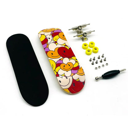 Creative Mini Finger Skateboard – Colorful Maple Fingerboard with Double Rocker, Sport Bearings & Palm Slide Board