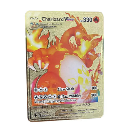 2025 Metal Pokémon Card - Arceus Charizard Mewtwo VMAX GX EX Gold Anime Collectible Card