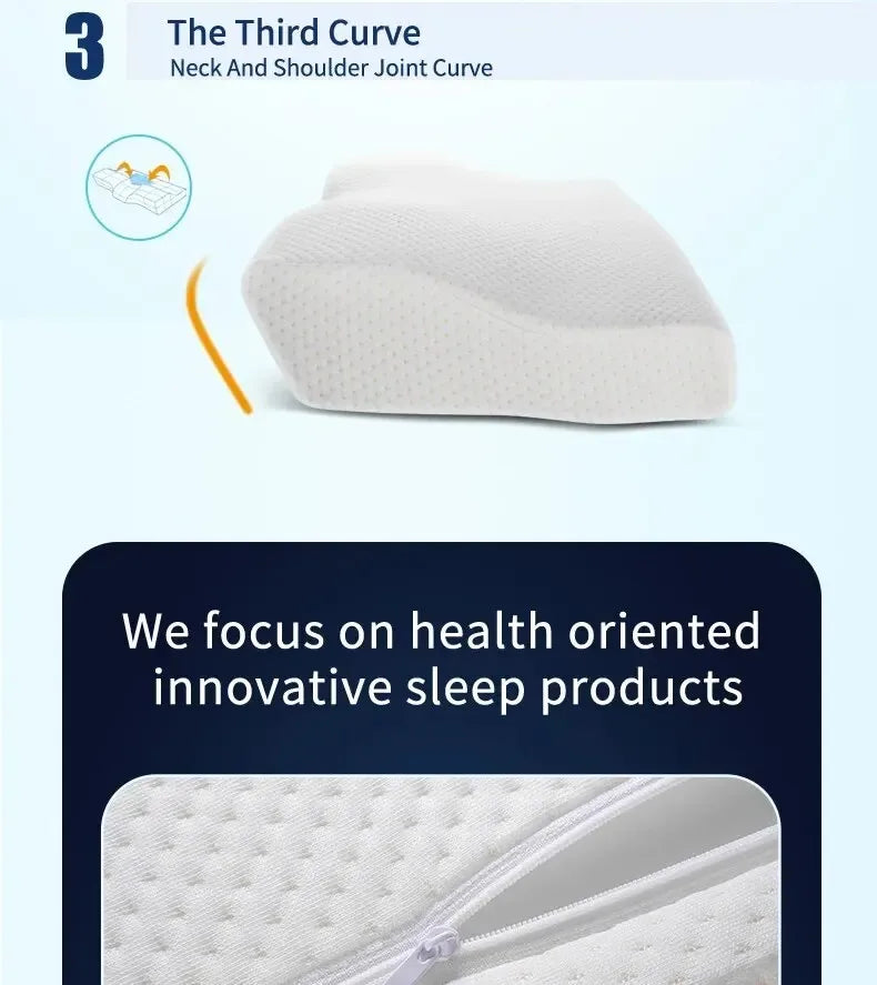 Memory Foam Orthopedic Pillow – Butterfly-Shaped Neck Protection with Slow Rebound for Cervical Health