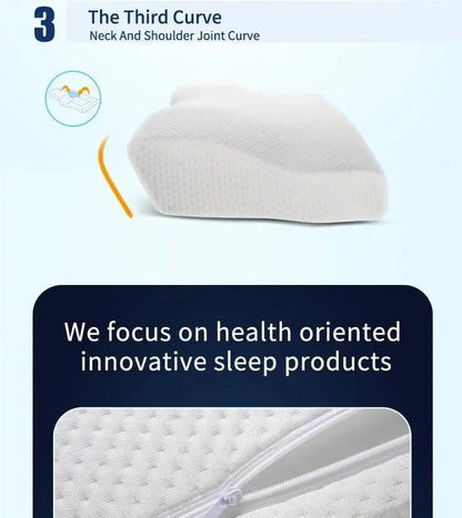 Memory Foam Orthopedic Pillow – Butterfly-Shaped Neck Protection with Slow Rebound for Cervical Health