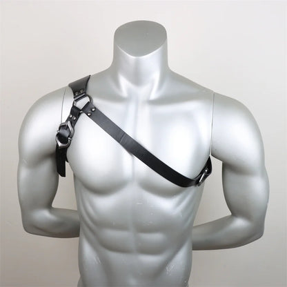 Medieval Sword Shoulder Double Back Scabbard - PU Leather Rapier Sheath with Buckle Strap for Viking Knight Cosplay