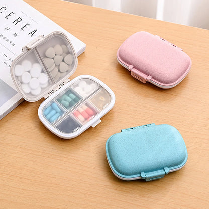 8-Compartment Travel Pill Organizer – Moisture-Proof Pill Case, Portable Medicine & Vitamin Holder for Purse