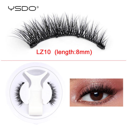 YSDO Winged Magnetic 3D Mink Eyelashes – Reusable Long-Lasting False Lashes, No Glue Needed with Tweezers for Makeup