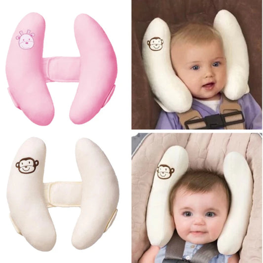 Baby Stroller Neck Support Pillow - Cartoon Banana Car Seat Head Protector for Infants